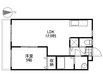 CASA TEN(1LDK/2階)の間取り写真