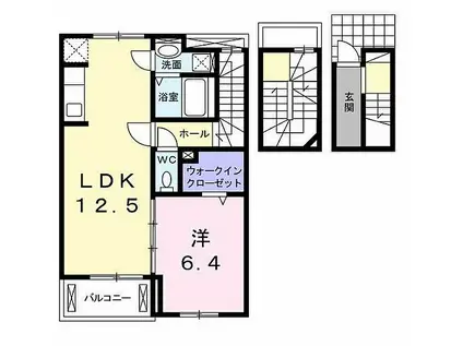 センターポイントI(1LDK/3階)の間取り写真