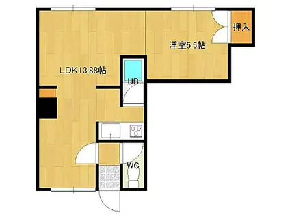 西富5号マンション(2LDK/2階)の間取り写真