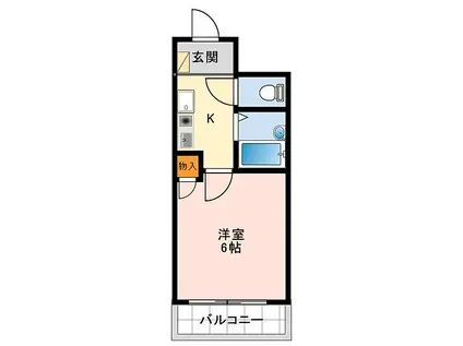 ハートフル藤井寺(1K/7階)の間取り写真