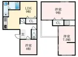 近鉄南大阪線 河内天美駅 徒歩5分 2階建 築59年