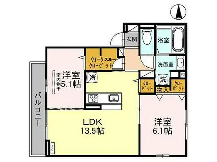 大阪メトロ御堂筋線 北花田駅 徒歩10分 3階建 築1年(2LDK/3階)の間取り写真