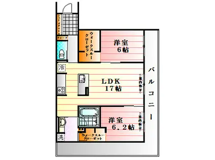 T-5FLAT(2LDK/2階)の間取り写真