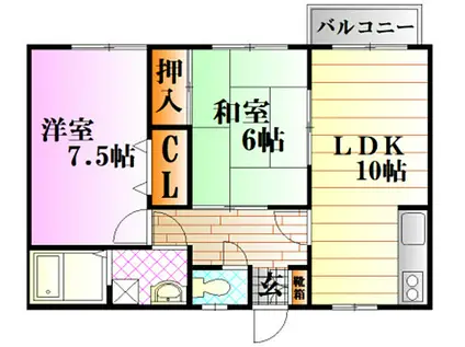 リアルエステートイン中須(2LDK/2階)の間取り写真