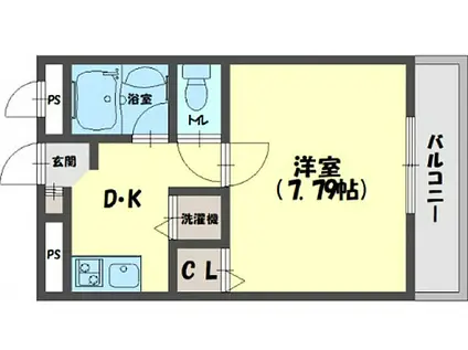 TAIHOレジデンス大日III(1K/3階)の間取り写真