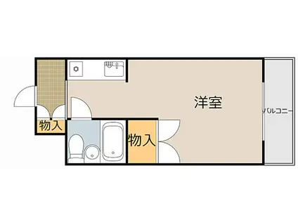 ユニハイム木村(ワンルーム/4階)の間取り写真