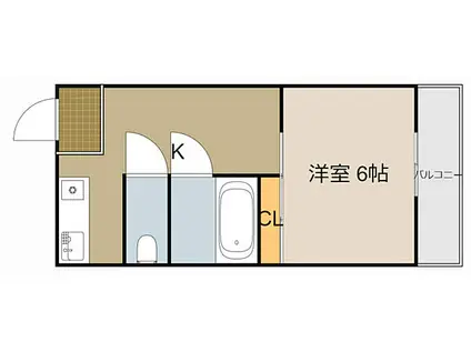 RESIDENCE EXCELLE(1K/1階)の間取り写真
