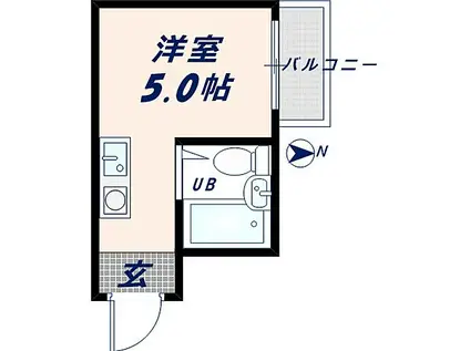 エアリーコート小阪(ワンルーム/5階)の間取り写真