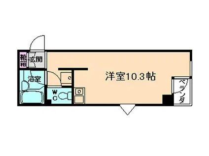 ラヴィータ箕面(ワンルーム/2階)の間取り写真