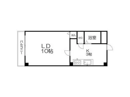 JR函館本線 手稲駅 バス乗車時間：6分 前田8条13丁目バス停で下車 徒歩25分 4階建 築28年(1K/2階)の間取り写真