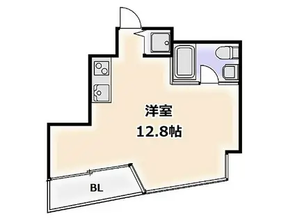 大阪メトロ御堂筋線 なんば駅(大阪メトロ) 徒歩5分 12階建 築18年(ワンルーム/9階)の間取り写真