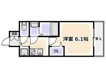 大阪メトロ御堂筋線 なんば駅(大阪メトロ) 徒歩3分 14階建 築8年(1K/12階)の間取り写真