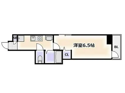 大阪メトロ千日前線 桜川駅(大阪) 徒歩8分 9階建 築17年(1K/5階)の間取り写真