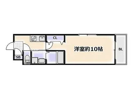 JR大阪環状線 大正駅(大阪) 徒歩15分 4階建 築1年(1K/4階)の間取り写真