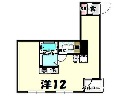 ノベラ御幸通(ワンルーム/3階)の間取り写真