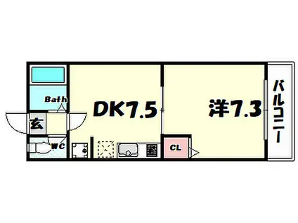三和マンション(1DK/3階)の間取り写真