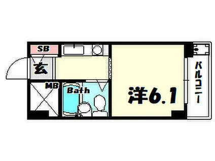 アルテハイム神戸・県庁前(ワンルーム/7階)の間取り写真