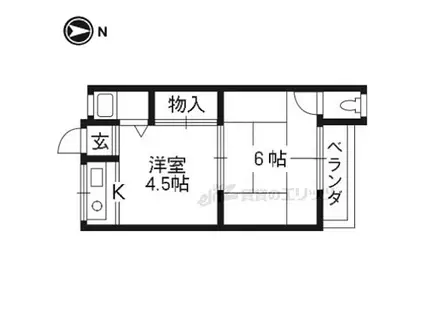 原田マンション(1K/3階)の間取り写真