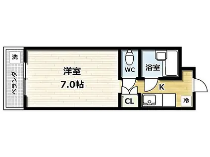 TO BE LIVING SAWADA(1K/4階)の間取り写真