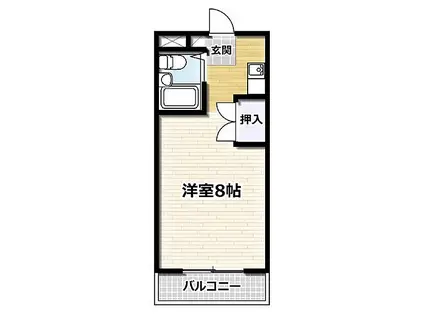 TO BE LIVING SAWADA(1K/1階)の間取り写真