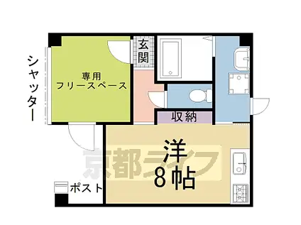JR片町線(学研都市線) 藤阪駅 徒歩35分 3階建 築35年(1K/1階)の間取り写真