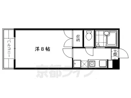 シャトールミエール(1K/1階)の間取り写真