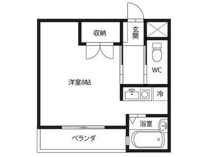ピュアメゾン阿部(ワンルーム/1階)の間取り写真