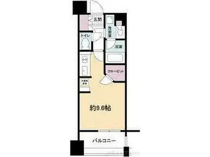 アパートメンツ江坂(ワンルーム/7階)の間取り写真