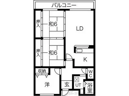 カルム千里山土井(3LDK/2階)の間取り写真