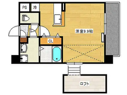 GRANXIA井口(ワンルーム/12階)の間取り写真