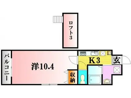 土井ビル22(1K/4階)の間取り写真