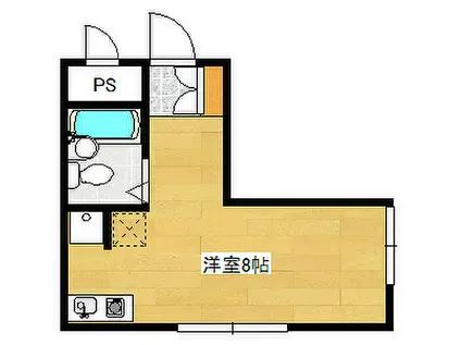 シャルム舟入I(ワンルーム/3階)の間取り写真