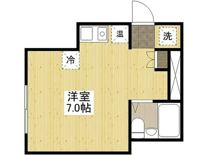 シャルム舟入I(ワンルーム/4階)の間取り写真