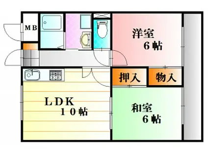 貴船御館(2LDK/1階)の間取り写真