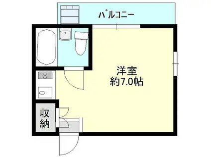 クリスタルレジデンス舟入(ワンルーム/3階)の間取り写真