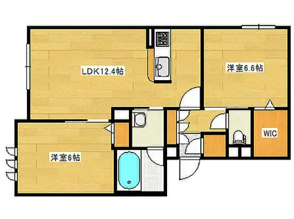 シャーメゾンアルタミラ府中(2LDK/1階)の間取り写真