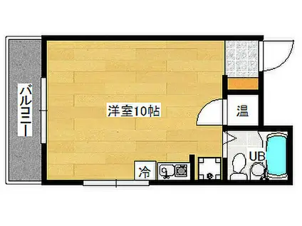 シャルム舟入II(ワンルーム/2階)の間取り写真