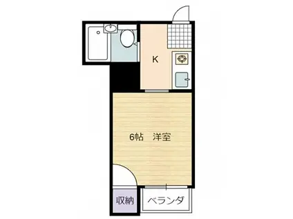 プレアール舟入(1K/5階)の間取り写真
