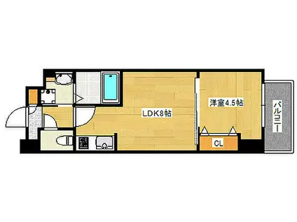 S-RESIDENCE広島駅イースト(1LDK/11階)の間取り写真