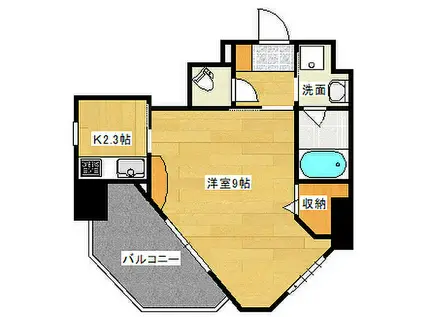 広島電鉄2系統 的場町駅 徒歩3分 12階建 築6年(1K/7階)の間取り写真