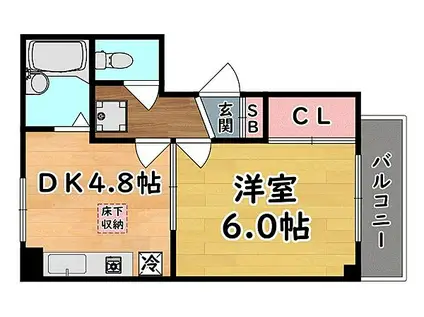 JR東海道・山陽本線 摩耶駅 徒歩7分 3階建 築35年(1DK/1階)の間取り写真