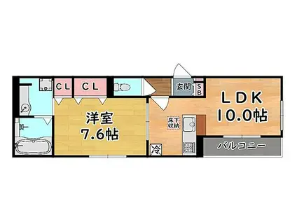 JR東海道・山陽本線 住吉駅(ＪＲ・六甲ライナー) 徒歩4分 3階建 築4年(1LDK/1階)の間取り写真