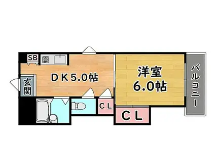 阪急神戸本線 六甲駅 徒歩12分 2階建 築37年(1DK/1階)の間取り写真