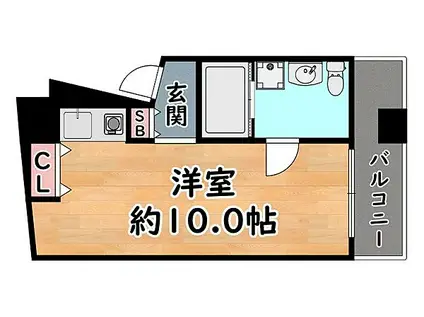 JR東海道・山陽本線 灘駅 徒歩1分 6階建 築5年(ワンルーム/5階)の間取り写真