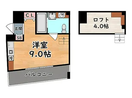 JR東海道・山陽本線 灘駅 徒歩1分 6階建 築5年(ワンルーム/6階)の間取り写真