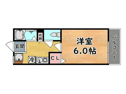 阪急神戸本線 六甲駅 徒歩10分 2階建 築34年(1K/1階)の間取り写真