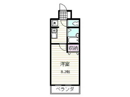 クレアトゥール松乃(1K/4階)の間取り写真