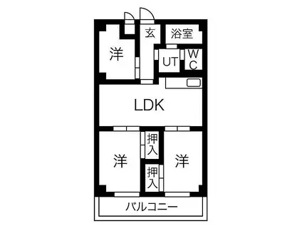 サムティ南多聞台(3LDK/2階)の間取り写真