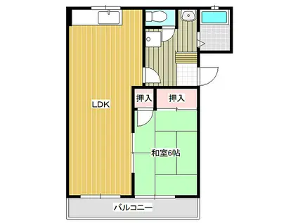 M・YOSHIDA(1LDK/2階)の間取り写真