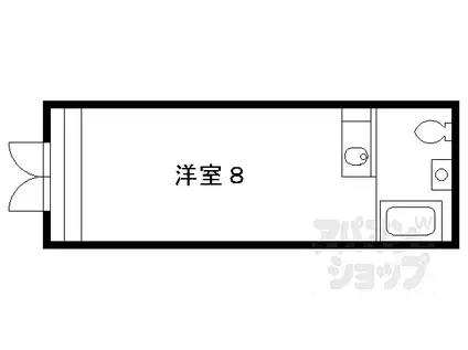 叡山電鉄鞍馬線 岩倉駅(京都) 徒歩14分 3階建 築29年(ワンルーム/1階)の間取り写真